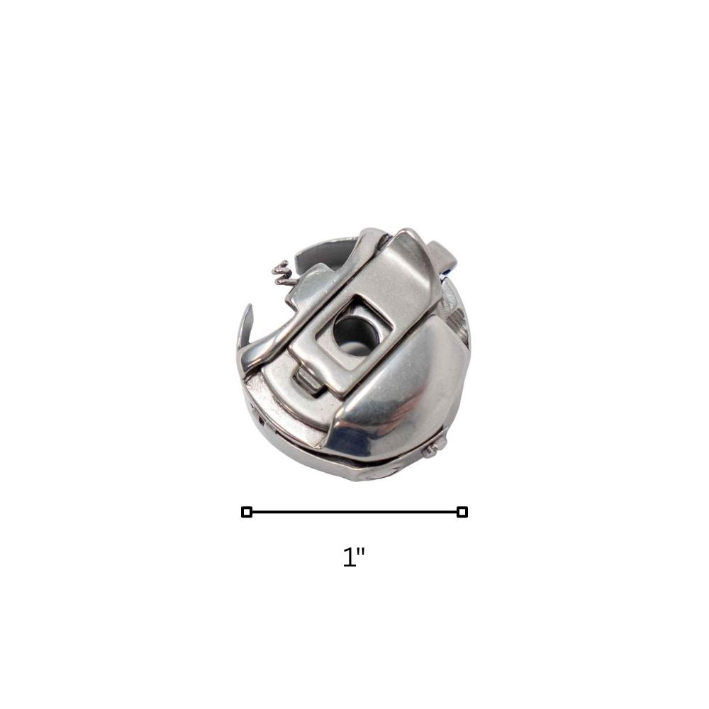 Pigtail bobbin for embroidery machines, in white backgrownd