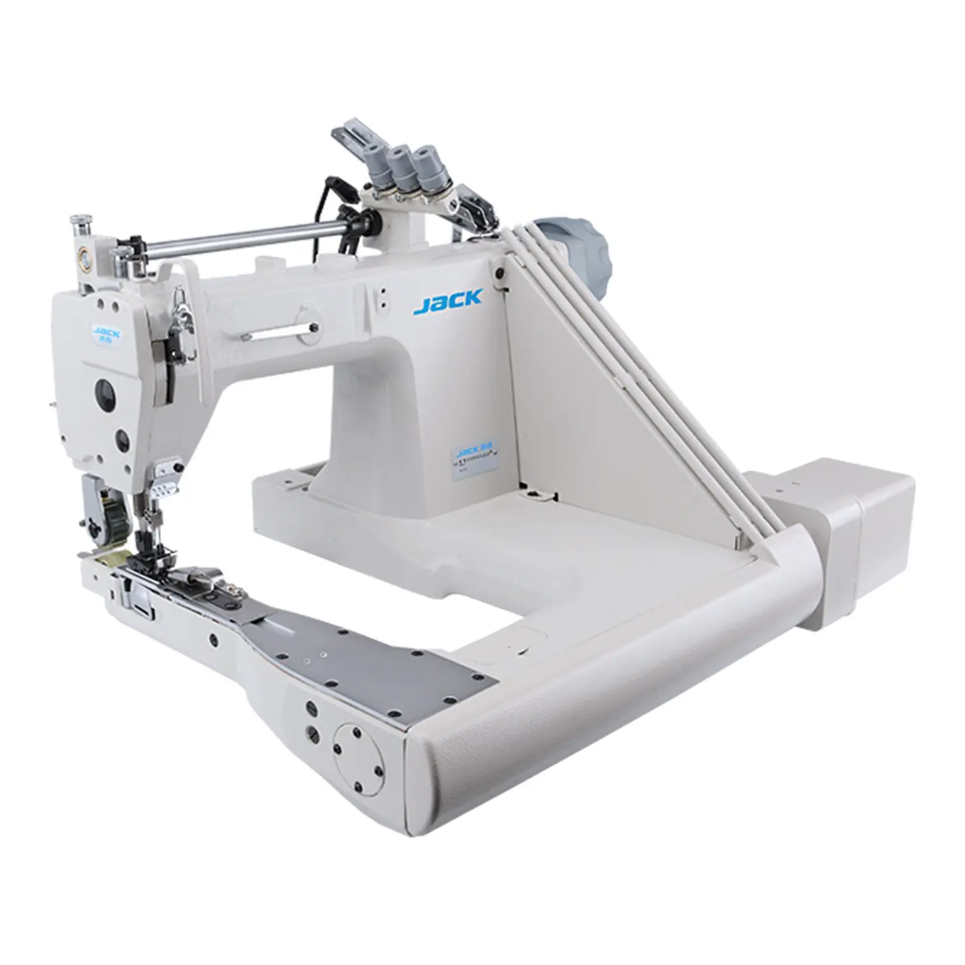 JACKJK-T9270D-12-2PL-Q_1-4 White sewing machine with 'JACK' branding on a white background