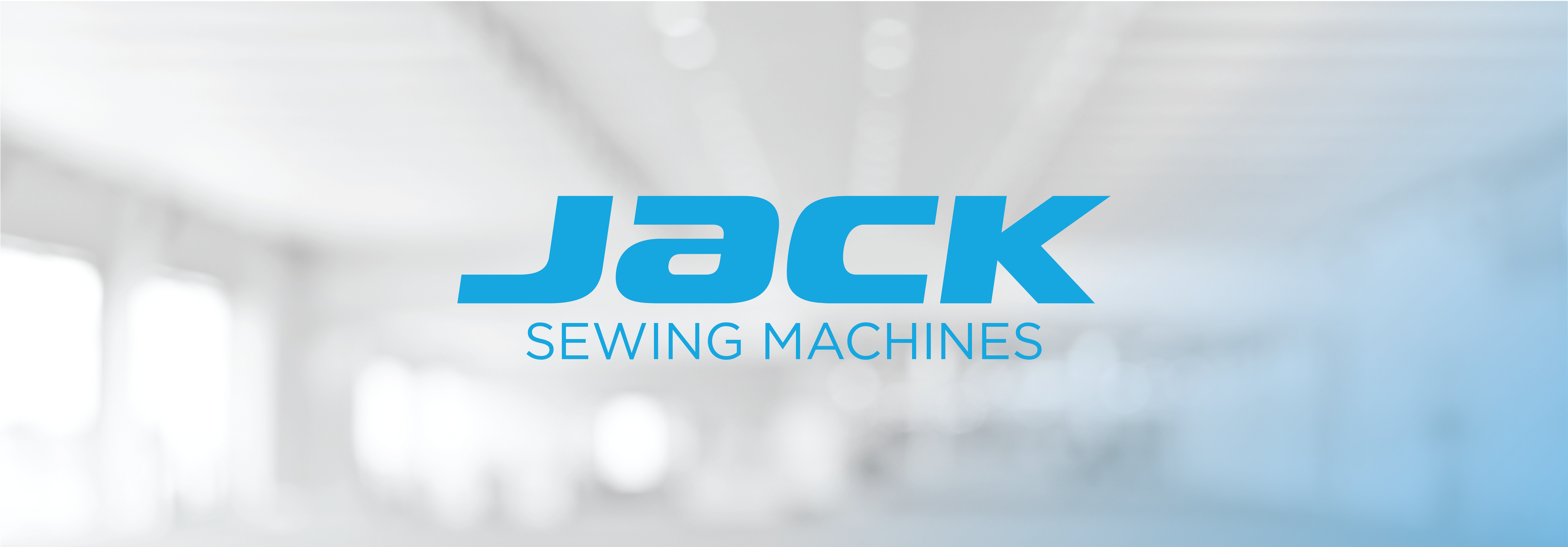 Jack Sewing Machines logo on a blurred background