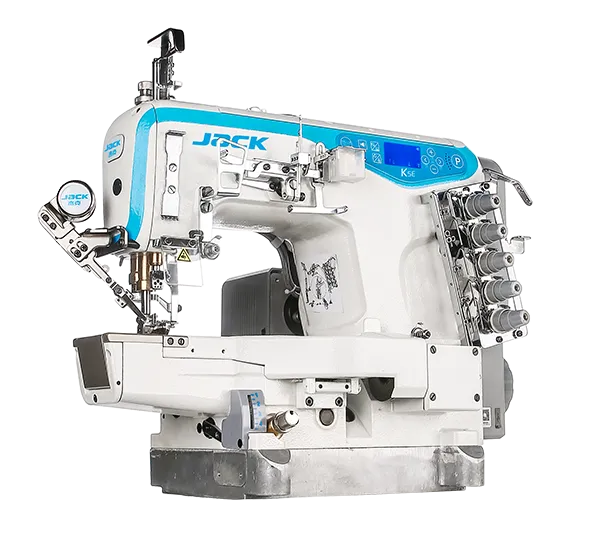 Sewing machine Coverstich with 'Jack' branding on a white background