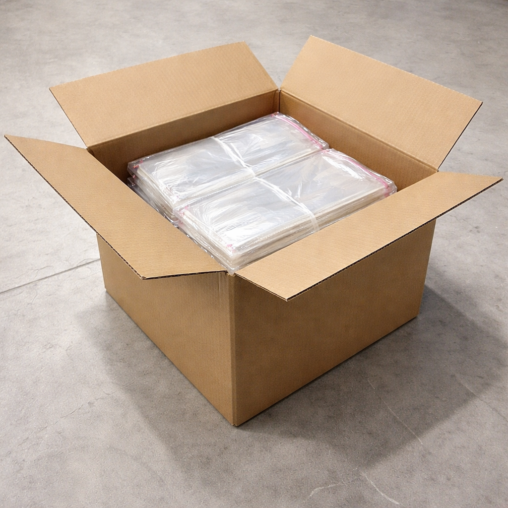 Clear Plastic Bags with Adhesive Seal – 10.6" X 14.5"| Pack of 5,000 Units