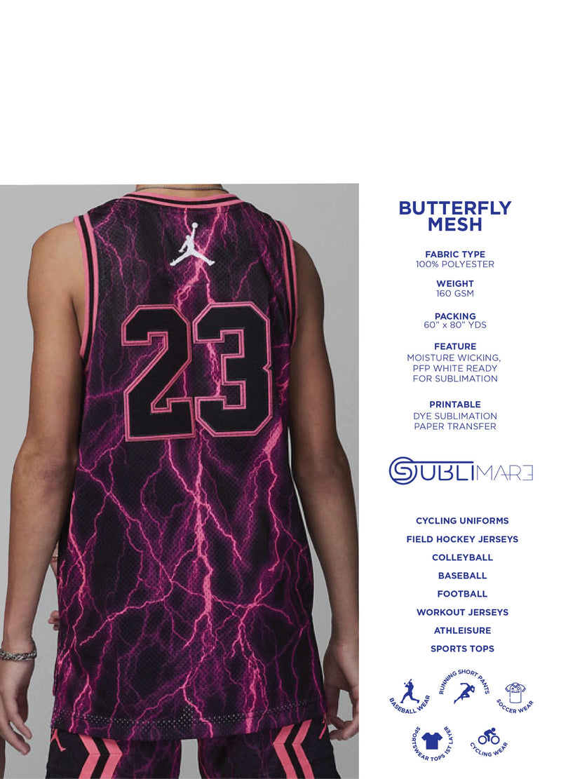 Basketball jersey with number 23 and Jordan logo, displayed on a person against a gray background.