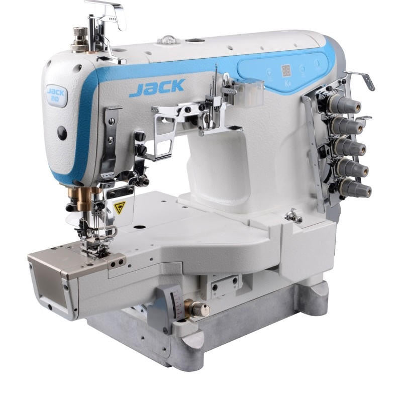 JACK K5-D-01GBX364 Cylinder Arm Coverstitch Machine – 3 Needle, 5 Thread | Direct Drive
